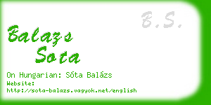 balazs sota business card
